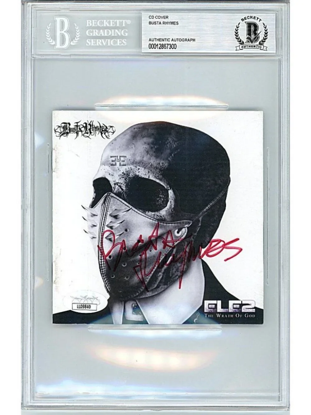Busta Rhymes Signed Ele2 CD Slab JSA Beckett Cert